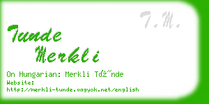 tunde merkli business card